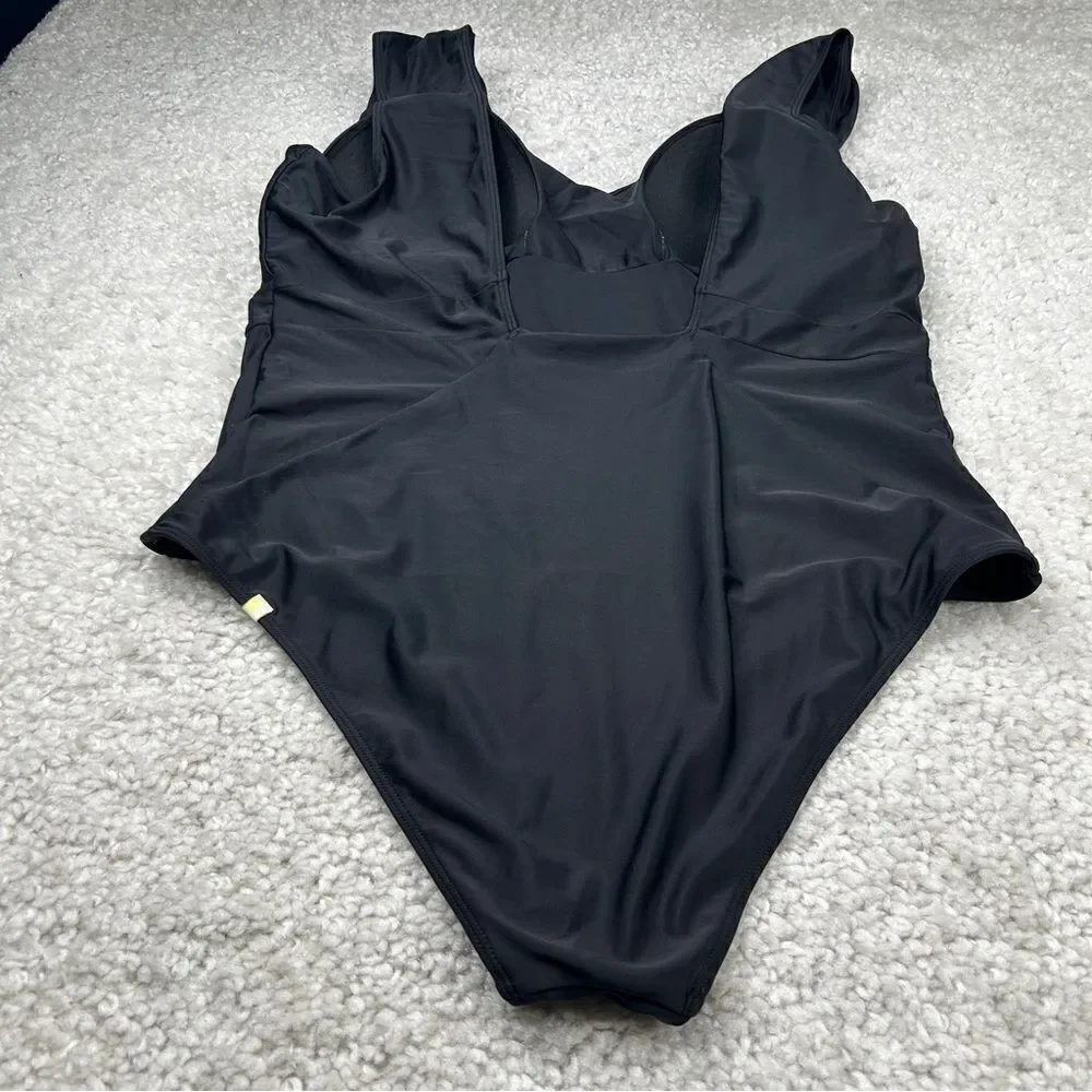 Summersalt The Ruched Backflip Swimsuit Black